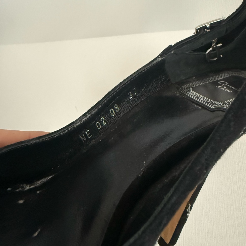 Vintage Christian Dior black velvet pumps - Picture 5 of 10